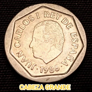 BAX6 4. España. 200 pesetas 1986. Variantes cabeza