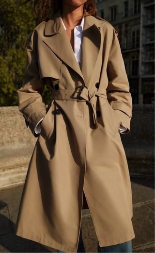 Gabardina Beige Zara Elegante