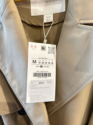 Gabardina Beige Zara Elegante