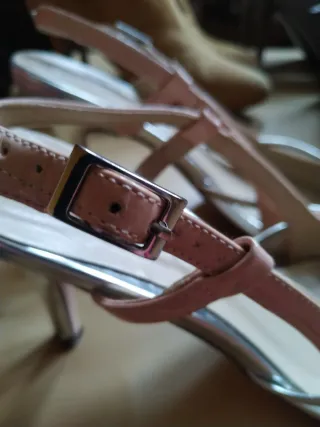 Zapatos de fiesta Essence Menbur rosa y plata