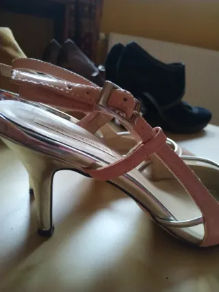 Zapatos de fiesta Essence Menbur rosa y plata