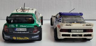 Skoda Fabia WRC y Ford RS 200 Scalextric
