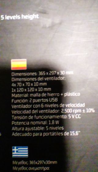 NGS GCX-400 Enfriador Portátil Gaming