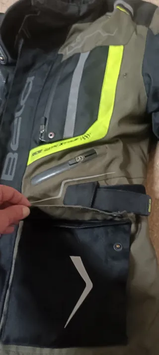 Chaqueta de moto Bela Adventure Negra/Verde