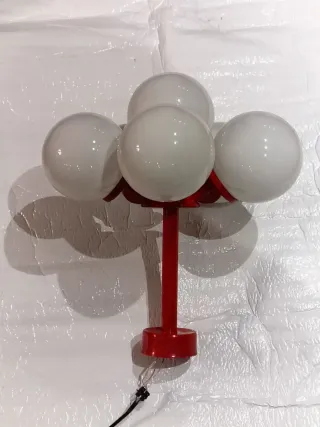 Lámpara vintage en forma de racimo opalina