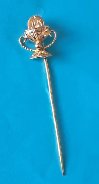 Aguja de corbata JHS Cáliz Dorado Antigua