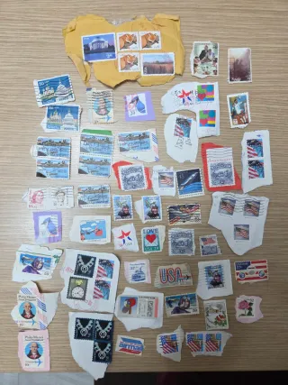 Francobolli americani usati