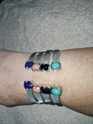 Pulsera plata osos turquesa