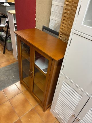 Vitrina Aparador Madera y Cristal