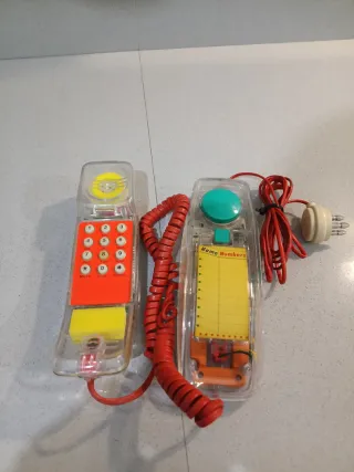 Telefono anni 80 trasparente funzionante