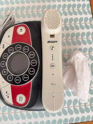 Teléfono Vintage Fiat 500 Beige/Negro