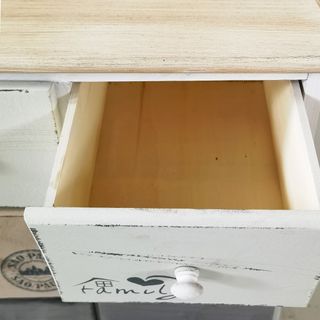 Cassettiera Shabby Chic 6 Cassetti Grigio 56 cm