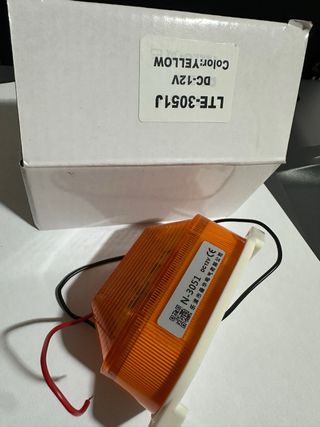 Luz estroboscópica ámbar con cables