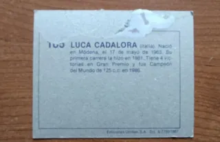 Cromos Motociclismo año 1987