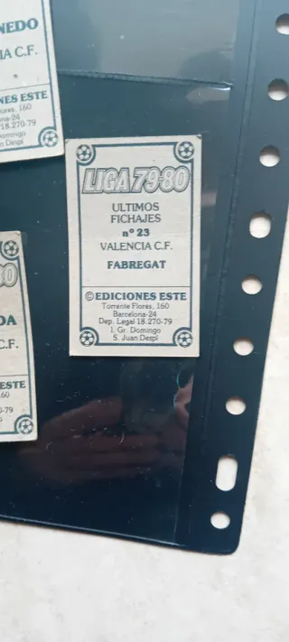 Cromos fútbol Valencia CF