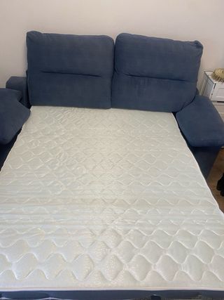 Sofá Cama Apertura Italiana Azul/Gris