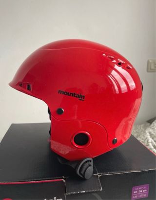 Casco y gafas Infantil Esquí Mountain Pro Rojo