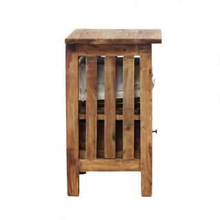 Mobiletto Legno Riciclato Rustico Salvaspazio 51cm