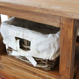 Mobiletto Legno Riciclato Rustico Salvaspazio 51cm