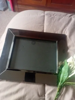 Marco de fotos gris/plateado