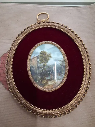 Cornice ovale dipinto anni '50