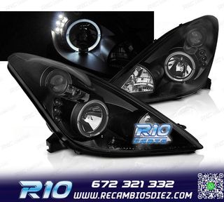 FAROS PARA TOYOTA CELICA T23 99-05 OJOS ANGEL NEGROS
