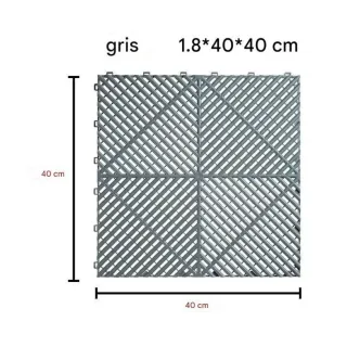 Baldosas Tarima PVC Gris 34 uds 40x40cm