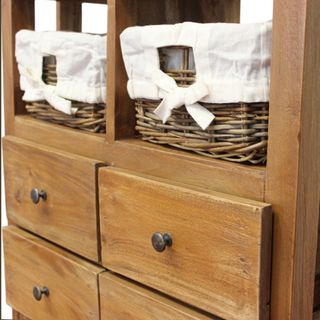 Mobiletto Contenitore con Ceste e Cassetti 94 cm