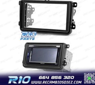 MARCO NEGRO RADIO 2-DIN PARA SEAT ALTEA LEON TOLEDO SKODA FA