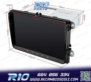 RADIO GPS ANDROID 11 PARA VOLKSWAGEN VW SEAT SKODA HEXA-CORE