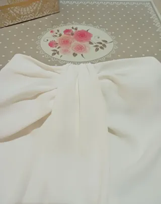 Falda Zara Blanca Larga Tajo