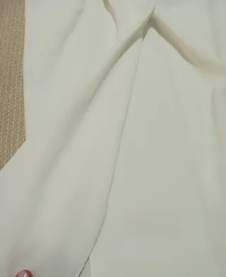 Falda Zara Blanca Larga Tajo