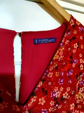 Vestido estampado floral Violeta by Mango