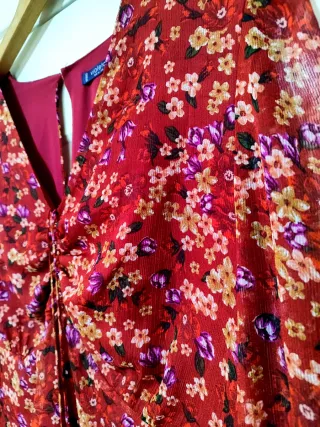 Vestido estampado floral Violeta by Mango