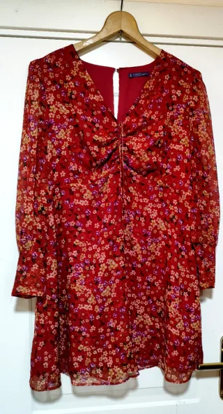 Vestido estampado floral Violeta by Mango