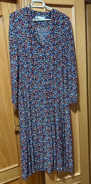 Vestido largo ZARA flores
