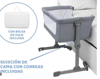 Cuna de colecho Chicco gris