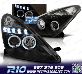 FAROS PARA TOYOTA CELICA T23 99-05 LED OJOS ANGEL NEGROS