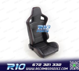 ASIENTO DEPORTIVO CARBONO SEMI BAQUET LOOK RS NEGRO