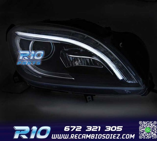 FAROS MERCEDES CLASE M W166 11-15 LED DINÁMICO NEGRO