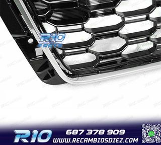 PARRILLA AUDI A4 B9 15-19 LOOK RS4 CROMADO NEGRO PDC