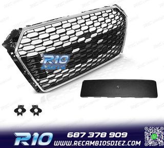 PARRILLA AUDI A4 B9 15-19 LOOK RS4 CROMADO NEGRO PDC