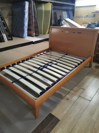 Cama de cerezo con somier fibermaster Flex