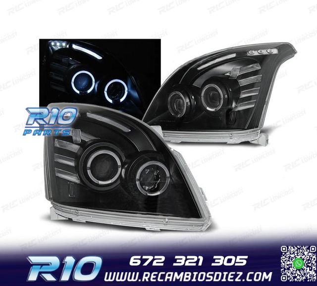 FAROS PARA TOYOTA LAND CRUISER FJ120 03-08 OJOS ANGEL FONDO