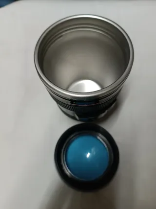 Vaso termo metal y plástico