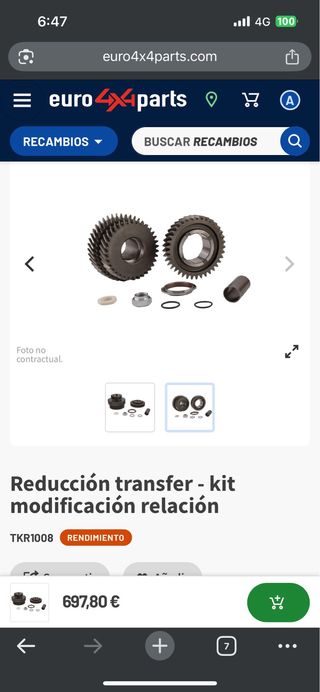 Kit Reducción Transfer Land Rover