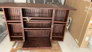 Barra de bar de madera