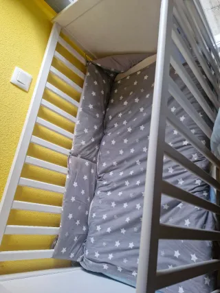 Cuna Ikea Sundvik Blanca + Colchón