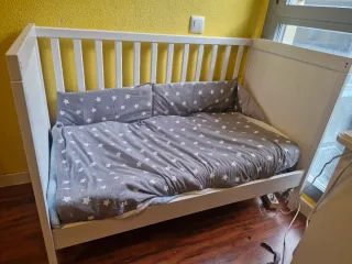 Cuna Ikea Sundvik Blanca + Colchón