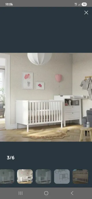 Cuna Ikea Sundvik Blanca + Colchón